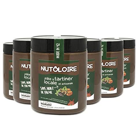 Lot de 6 pots pâtes à tartiner chocolat lait noisettes et caramel