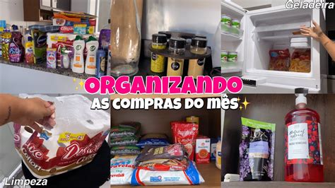 ORGANIZANDO AS COMPRAS DO MÊS NO ARMÁRIO E NA GELADEIRA YouTube