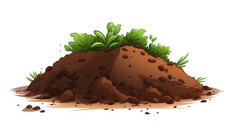 Premium Vector | A cartoon of a carrot and a pile of soil with a knife ...