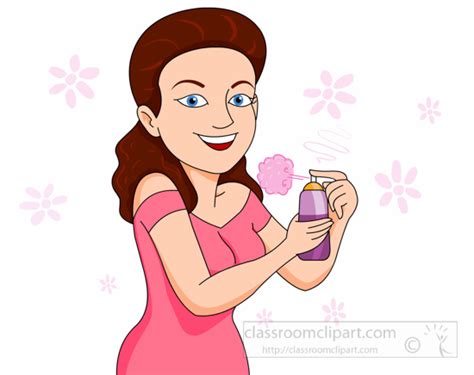 Beauty Cosmetics Clipart - woman-spraying-on-perfume-clipart ...