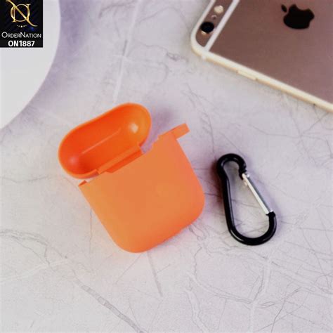 Apple Airpods 1 2 Cover Orange Candy Color Soft Silicone Airpod