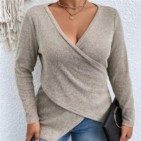 Sweaters Plus Size Wrap Sweater Top Poshmark