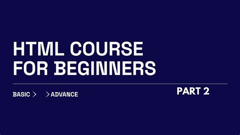 Html For Beginners Html Tutorial Html From Basic To Advance Learn