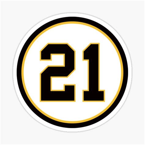 "Roberto Clemente #21 Jersey Number" Sticker for Sale by StickBall ...