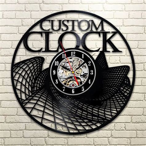 1Piece Custom Vinyl Wall Clock Retro Vintage LP Record Customized Wall Clock Modern Timepiece ...