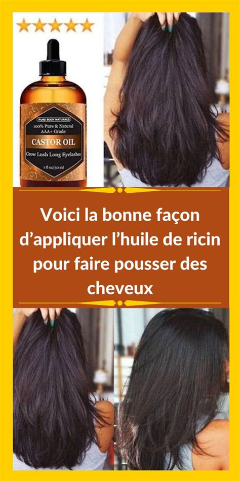 Voici la bonne façon dappliquer lhuile de ricin pour faire pousser