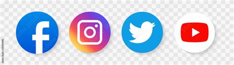 Social Media Icons Illustration Facebook Twitter Instagram And