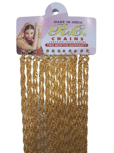 Rc Chains Cm Iron Artificial Golden Party Wear Polished Chain At Rs