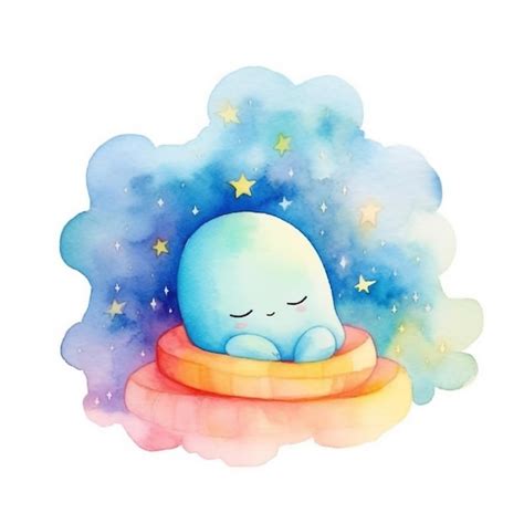 Premium Photo | Watercolor illustration of a baby whale.