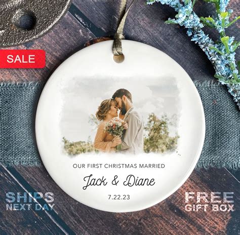 First Christmas Married Ornament Married Photo Ornament First Christmas