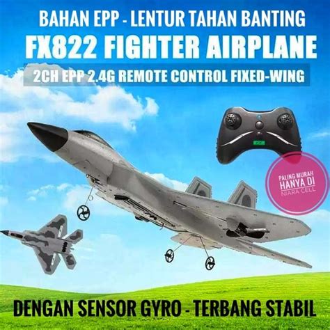 Jual MAINAN PESAWAT REMOT CONTROL MODEL F22 RAPTOR FX822 RC PLANE F22