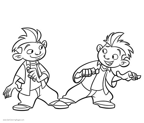 Topsy And Tim Colouring Pages Sketch Coloring Page