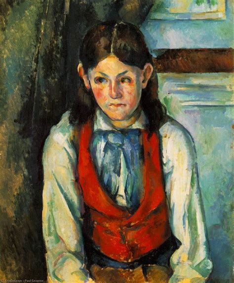 Reproducciones De Arte Muchacho En Un Chaleco Rojo De Paul Cezanne 1839 1906 France