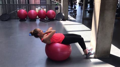 Stability Ball Crunches Youtube