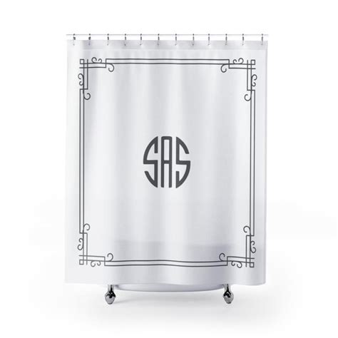 Monogrammed Shower Curtain Unique And Personalized Bathroom Etsy