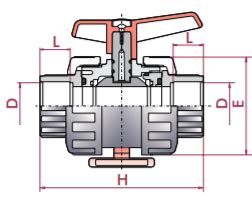 Ball Valve Cepex Industrial Pvc U Ptfe Fpm Female Glue In Ball Valve