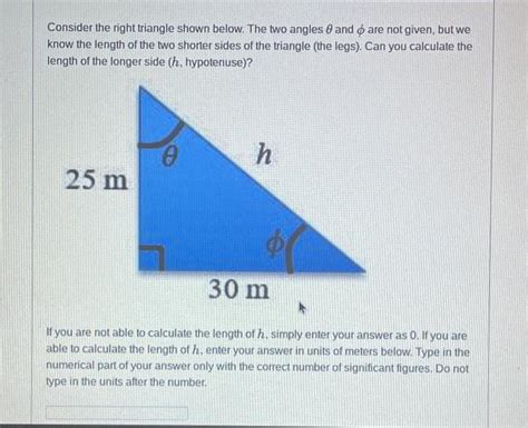 Solved Consider The Right Triangle Shown Below The Two Chegg