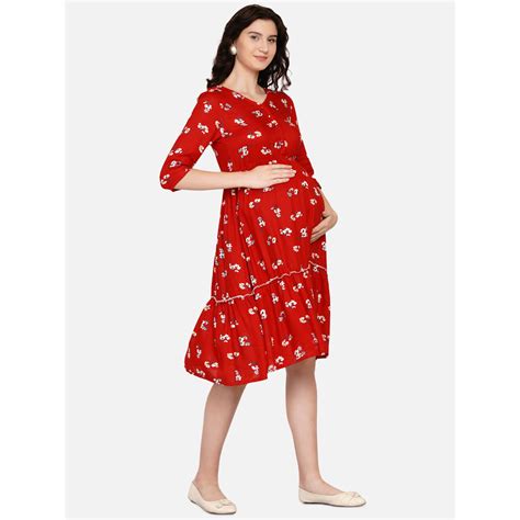 Mine4nine Women Red Floral Dress Buy Mine4nine Women Red Floral Dress