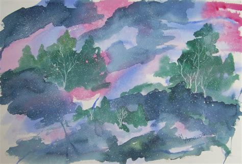 Daily Painters Of Colorado Mystical Forest Watercolor Paintings By