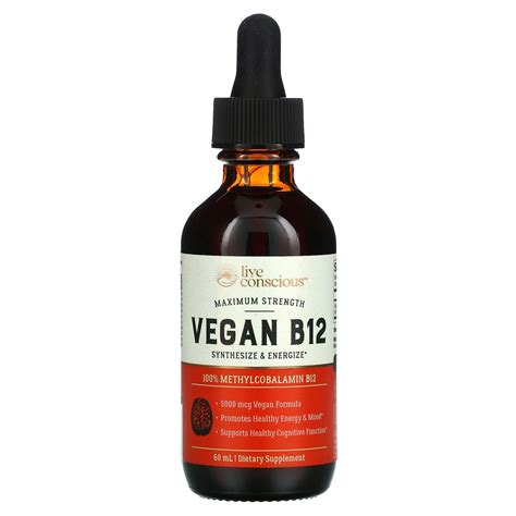 Live Conscious, Vegan B12, Maximum Strength, 60 mL