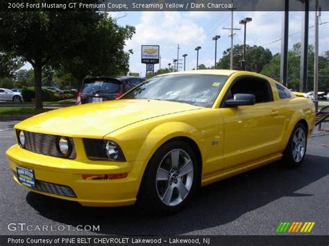 Screaming Yellow 2006 Ford Mustang GT Premium Coupe Dark Charcoal