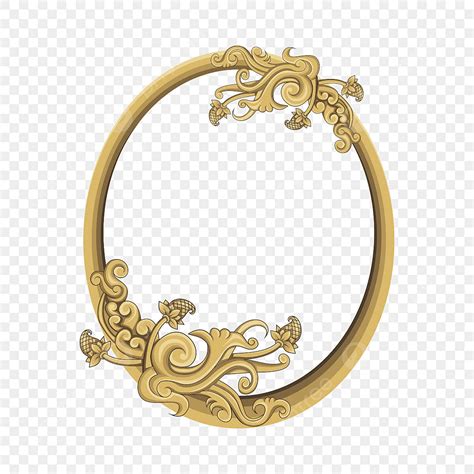 golden oval frame vector design images carving golden oval frame