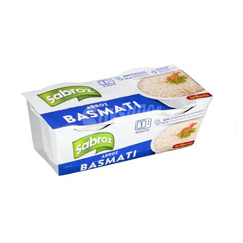 Sabroz Brillante Arroz Cocido Basmati Tarrina Pack X G G