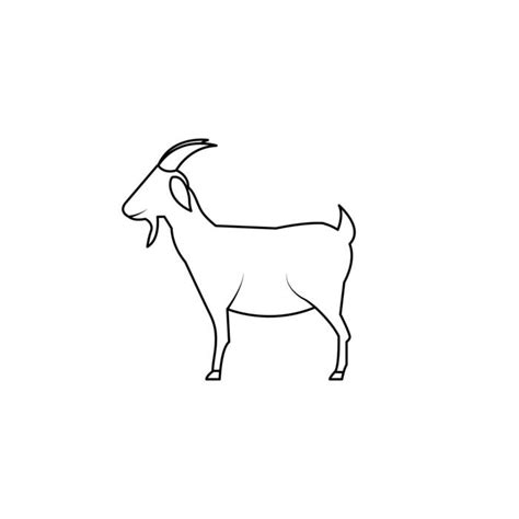goat outline vector art icons  graphics