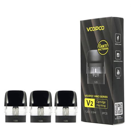 Vinci Series V2 Cartridges By Voopoo Pack Of 3 Vinci Pod Mods A L