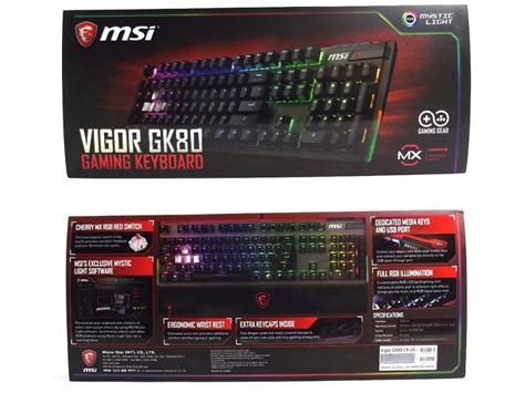 Msi Vigor Gk Gaming Keyboard Review Introduction Packaging