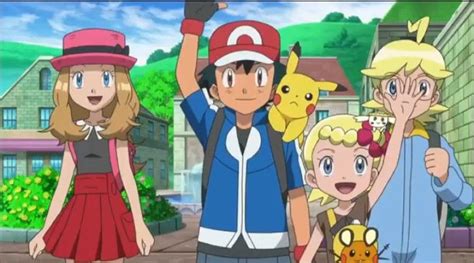 Ashserenabonnie And Clemont In 2021 Pokemon Ash And Serena Pokemon