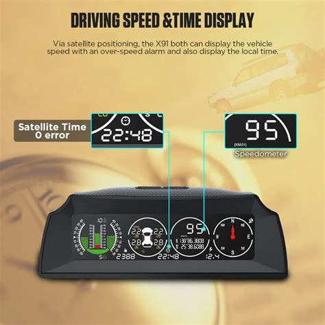 Autool X In Gps Tpms Hud For All Vehicle Speed Slope Meter