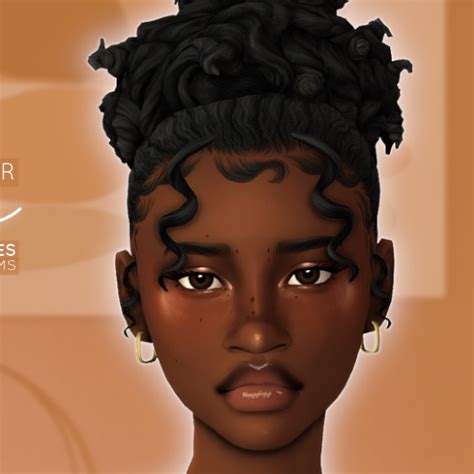 A Natural Curly Updo 3839k Downloads Create A Sim Sims 4 Curly