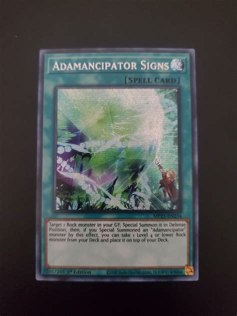 Yu Gi Oh TCG Adamancipator Signs 2021 Tin Of Ancient Battles MP21