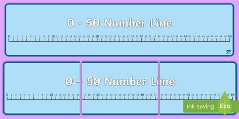 Number Line 0 50 Display Banner Teacher Made Twinkl