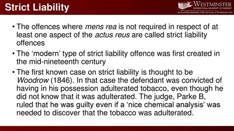 Criminal Law Lecture Strict Liability By Feruza Bobokulova Ppt