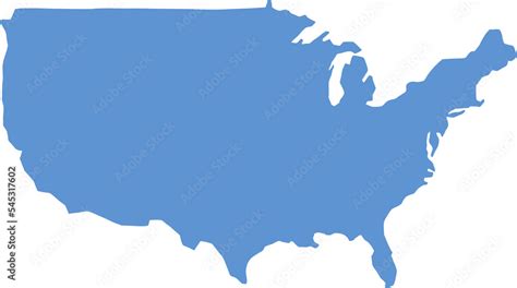 United States of America political map freehand drawing Stock ...