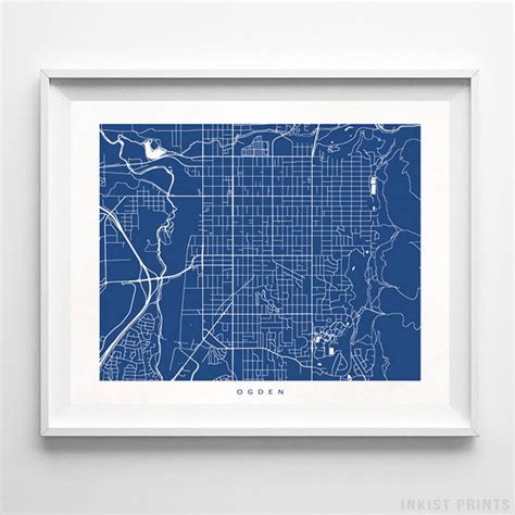 Ogden Map Utah Print Ogden Poster Utah Poster Ogden Print Etsy