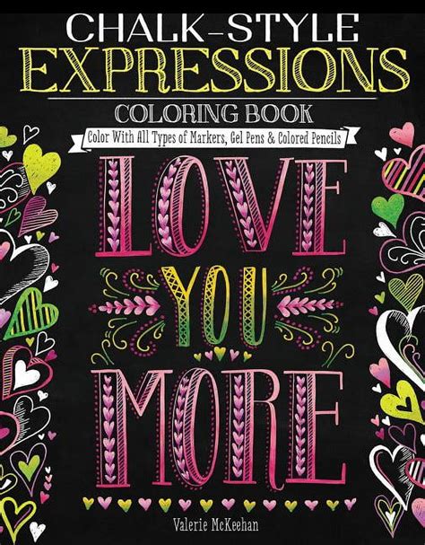 Chalk Style Expressions Coloring Book Color With All Types Of Markers