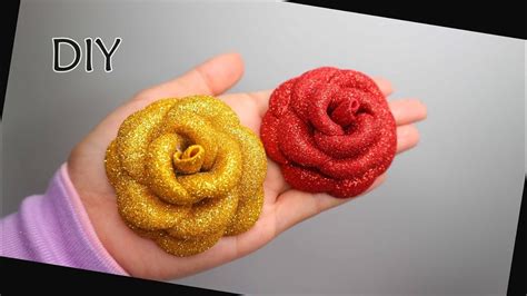 Diy Easy Glitter Foam Sheet Flower Roses Foamiran Rose Eva Foam