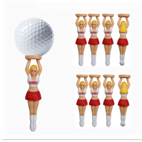 Golf Novelty Tees 75mm Fun Lady Cheerleaders Caddy Pro Divot Tool