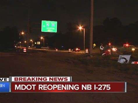 Drivers Rejoice Mdot Reopens Northbound I 275