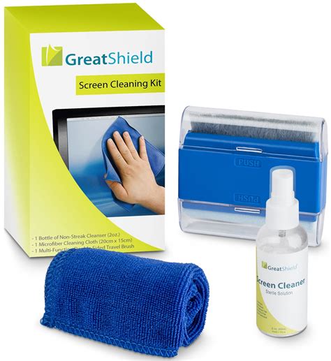 Greatshield Lcd Touch Screen Cleaning Kit With Microfiber Cloth Brush Cleaner Wipes Spray