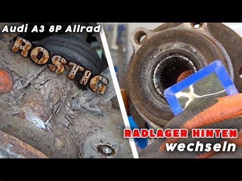 Audi A P R Allrad Radlager Hinten Wechseln Youtube