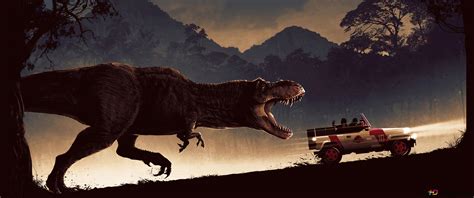 T-rex Jurassic park movie 4K wallpaper download