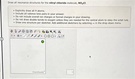 Draw all resonance structures for the nitryl chloride | Chegg.com