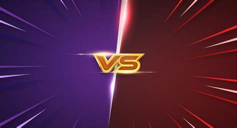 Premium Vector | Competition versus vs background in Purple and red shade