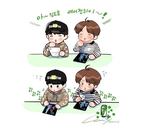 베니🐰🍓 Venniy Twitter Bts Chibi Bts Fanart Bts Drawings