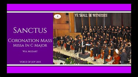 Sanctus Coronation Mass In C Major KV 317 Mozart Played By Voice