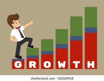 Professional Businessman Walking On Growth Box Stock Vector Royalty